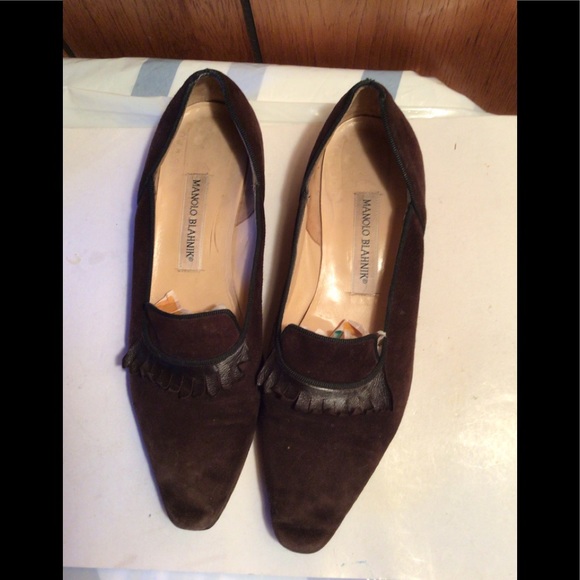 Manolo Blahnik Shoes - - Manolo Blahnik suede loafer SZ 381/2